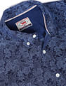 Flying Machine Button-Down Collar Floral Print Shirt