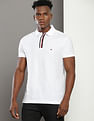 Tommy Hilfiger Striped Placket Solid Polo Shirt