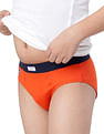 USPA Innerwear Boys Solid Cotton Spandex IKBA Briefs - Pack Of 3