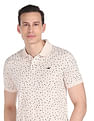 AD by Arvind Cotton Geometrical Print Polo Shirt