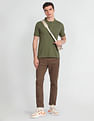 Flying Machine Solid Chest Pocket Polo Shirt
