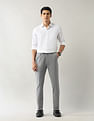 Arrow Solid Super Slim Fit Trousers