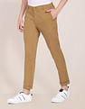 U.S. Polo Assn. Austin Trim Fit Solid Casual Trousers