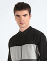 Flying Machine Heathered Panelled Sweatshirt