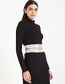 Tommy Hilfiger Regular-Fit Viscose Mock Neck Crop Top