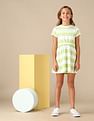 U.S. Polo Assn. Kids Girls Striped Fit And Flare Dress
