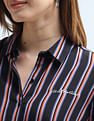 U.S. Polo Assn. Women Vertical Stripe Regular Fit Shirt