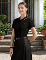 U.S. Polo Assn. Women Tipped Collar Solid Polo Shirt