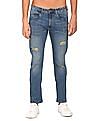 Flying Machine Michael Slim Tapered Fit Distressed Jeans
