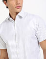 Calvin Klein Jeans Striped Slim-Fit Poplin Woven Shirt