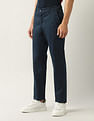 Arrow Sport Regular Fit Solid Mid Rise Trousers