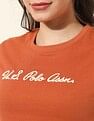 U.S. Polo Assn. Women Regular Fit Brand Printed T-Shirt