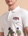 U.S. Polo Assn. Denim Co. Brand Printed Pure Cotton Polo Shirt