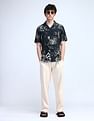 Flying Machine Printed Regular Fit Twill Shirt
