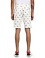 U.S. Polo Assn. Men White Mid Rise Logo Print Shorts