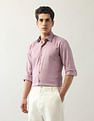 Arrow Newyork Textured Manhattan Slim Fit Shirt