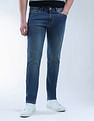Flying Machine Slash Slim Tapered Fit Light Washed Jeans