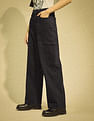 Flying Machine Women High Rise Cargo Jeans