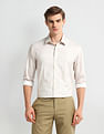Arrow Textured Pattern Slim Fit Shirt