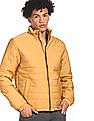 Aeropostale Men Gold Long Sleeve High Neck Jacket
