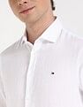 Tommy Hilfiger Solid Slim-Fit Cotton Shirt