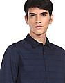 Flying Machine Spread Collar Geometric Print Shirt