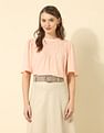 U.S. Polo Assn. Women Yoke Embroidered Top