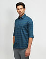 Arrow Sport Slim Fit Horizontal Striped Shirt