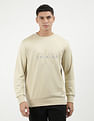 Calvin Klein Crew Neck Monogram Print Sweatshirt