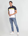 Arrow Sports Colour Block Cotton Polo Shirt