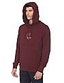 Tommy Hilfiger Men Maroon Tonal Embroidered Crest Sweatshirt