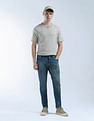 Flying Machine Slash Slim Tapered Fit Flex Knit Jeans