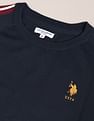 U.S. Polo Assn. Contrast Logo Striped Sleeve Sweater