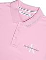Calvin Klein Men Pink Institutional Collar Slim Fit Polo Shirt
