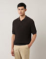 Arrow Relaxed Fit Textured Polo Shirt