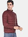 U.S. Polo Assn. Men Maroon Long Sleeve Quilted Puffer Jacket