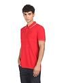 AD by Arvind Cotton Panelled Solid Polo Shirt