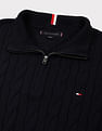 Tommy Hilfiger Cotton Cable Mock Neck Sweater