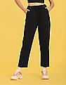 Flying Machine Women Pure Cotton Drawstring Waist Jogger Jeans