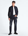 Flying Machine Mid Rise Slash Slim Tapered Jeans