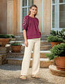 U.S. Polo Assn. Women Top With Sleeve Embroidery