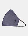 U.S. Polo Assn. Unisex Adults Grey And Pink Triple Layer Reversible Anti Bacterial Reusable Face Masks - Pack Of 3