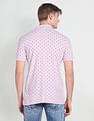 Flying Machine Short Sleeve Geometric Print Polo Shirt
