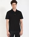 Calvin Klein Jeans Striped Regular-Fit Polyester Polo T-Shirt