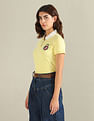 U.S. Polo Assn. Women Contrast Collar Crest Polo Shirt