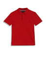 Tommy Hilfiger Boys Blue Solid Polo Shirt