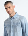 Flying Machine Chambray Cotton Shirt