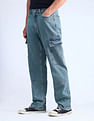 Flying Machine Cobain 90'S Loose Fit Blue Jeans