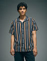 Flying Machine Vertical Stripe Viscose Shirt