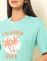 U.S. Polo Assn. Women Boyfriend Fit Brand Printed T-Shirt